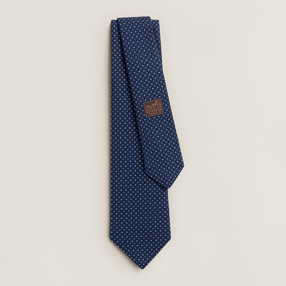 HERMES ブラック ネクタイ シルクタイ 7 cm 《錨を下ろそう》 | Hermès - エルメス-公式サイト